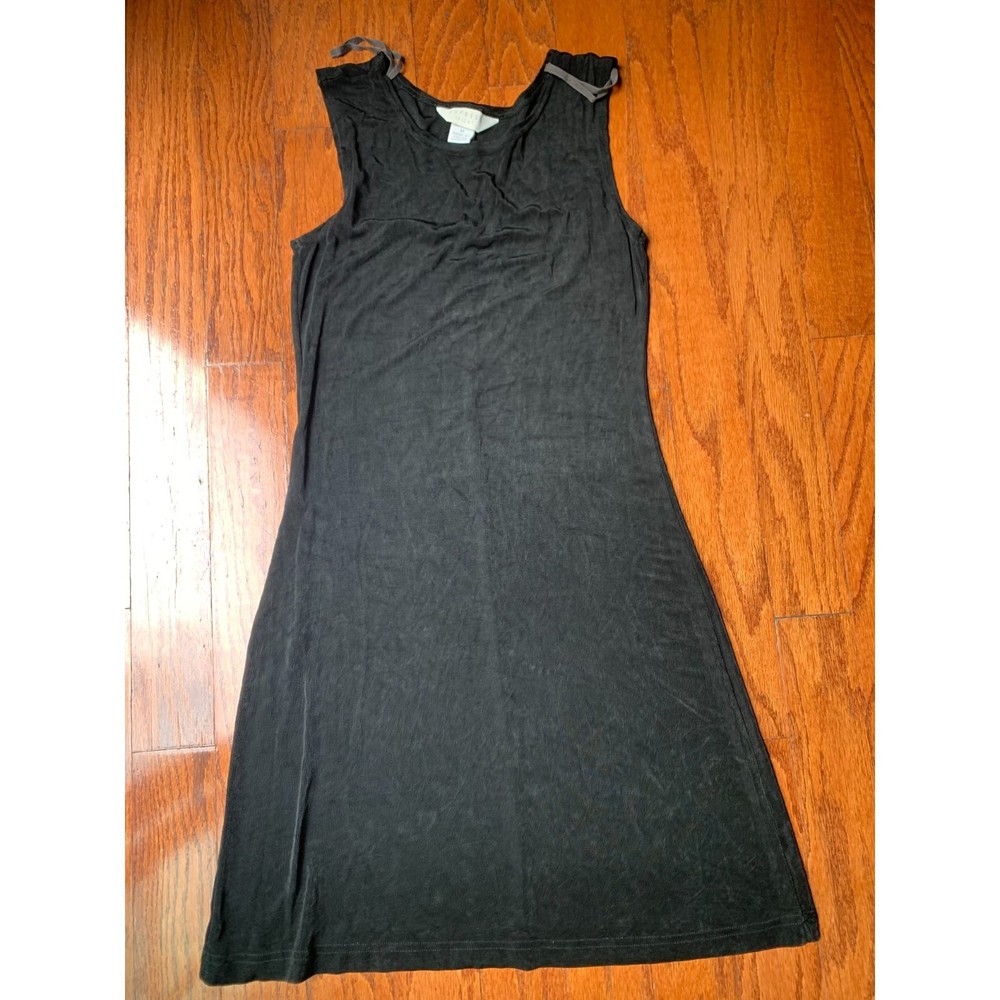 Vintage Express Tricot Black Slid Sleeveless Dress Size M